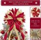 Large Christmas Tree Topper Bow 53x13 Inch Red & Gold Glitter Ribbon Bow with Streamers – Handmade Xmas Tree Topper Bow Decoration for Christmas Tree, Wreath, Door, Staircase, Mantel & Holiday Home Decor